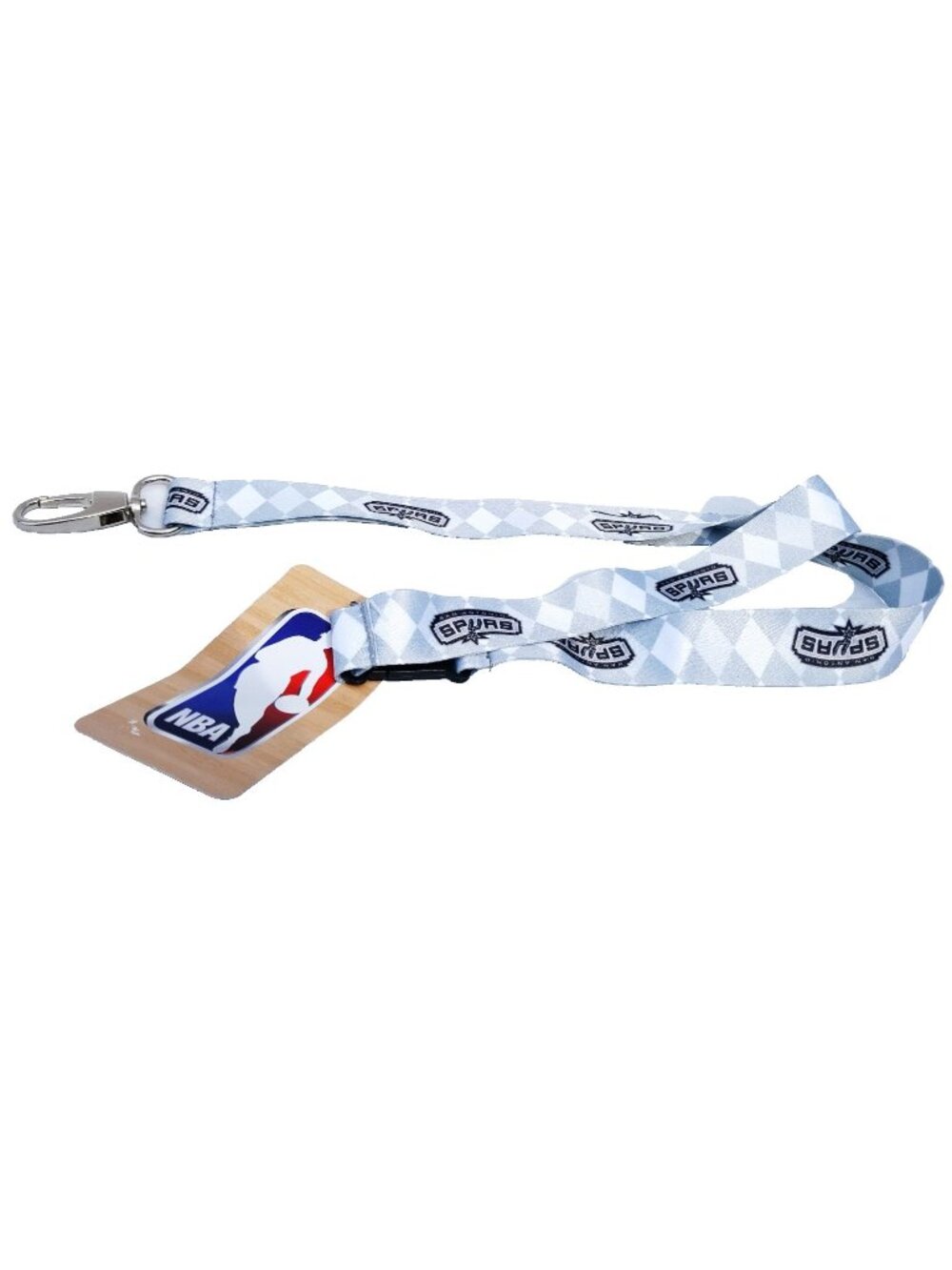 San Antonio Spurs Lanyard Keychain Argyle Reversible w/Clip NBA New